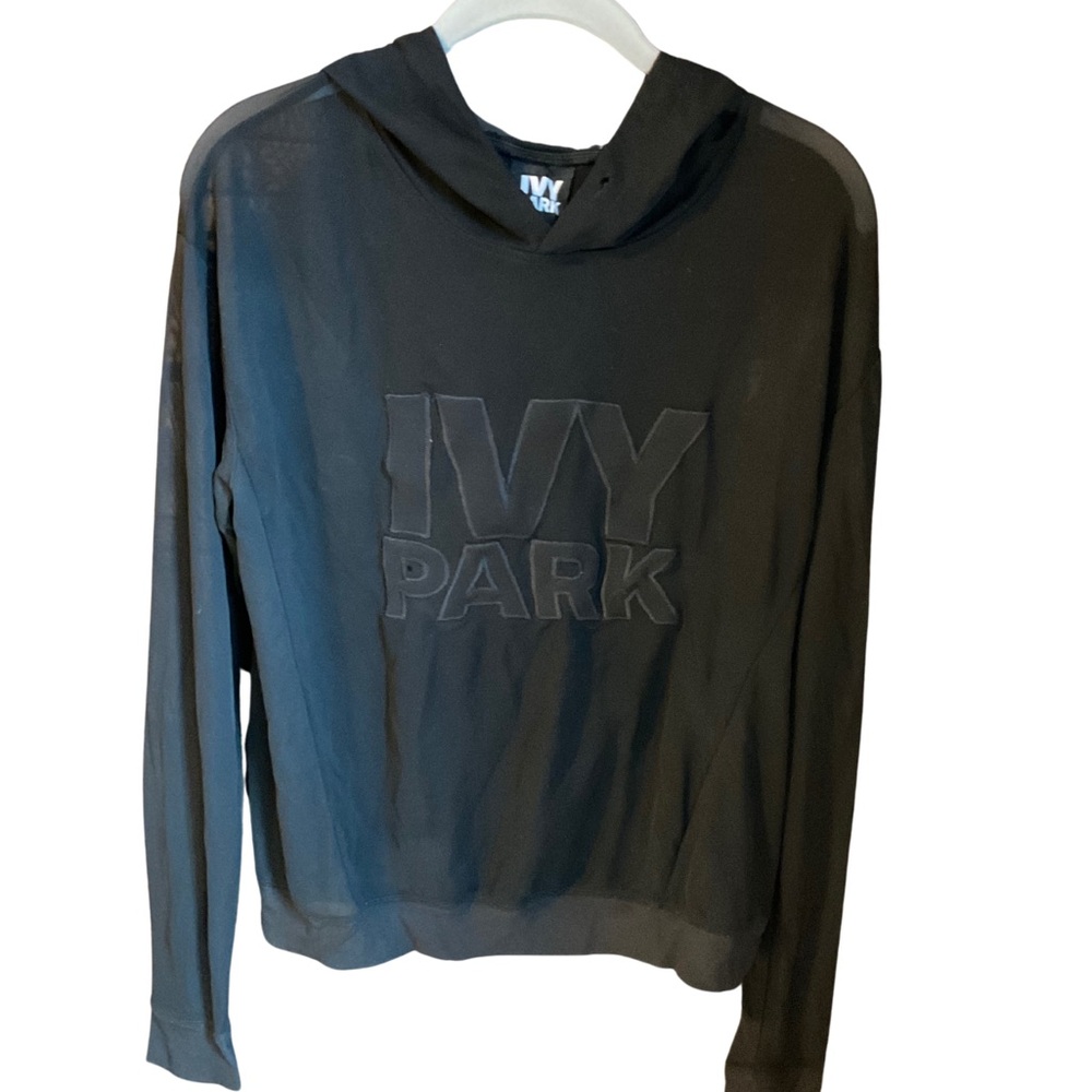 IVY PARK Black Sheer Hoodie
